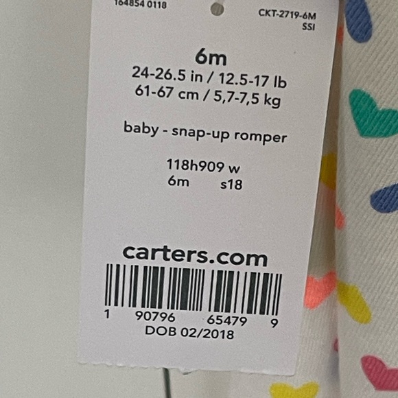 Carter's Heart Print Baby Dress - Picture 7 of 7